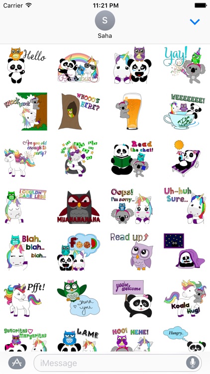 Cute Animals Colorfull Stickers for iMessage