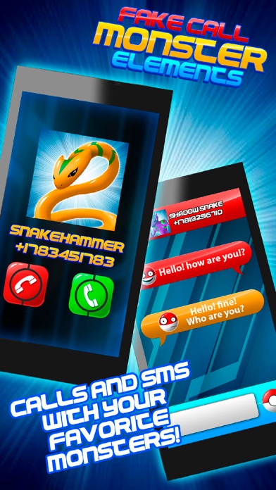Fake Call Monster Elements app screenshot