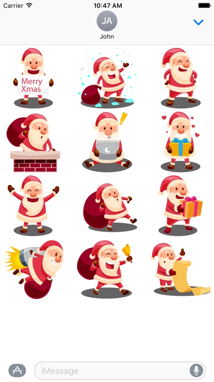 Jolly Santa Stickers