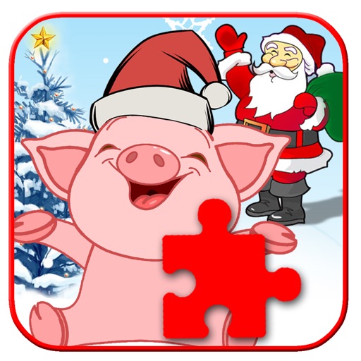 Crazy Christmas Pep Pig Jigsaw Puzzle Game For Kid icon