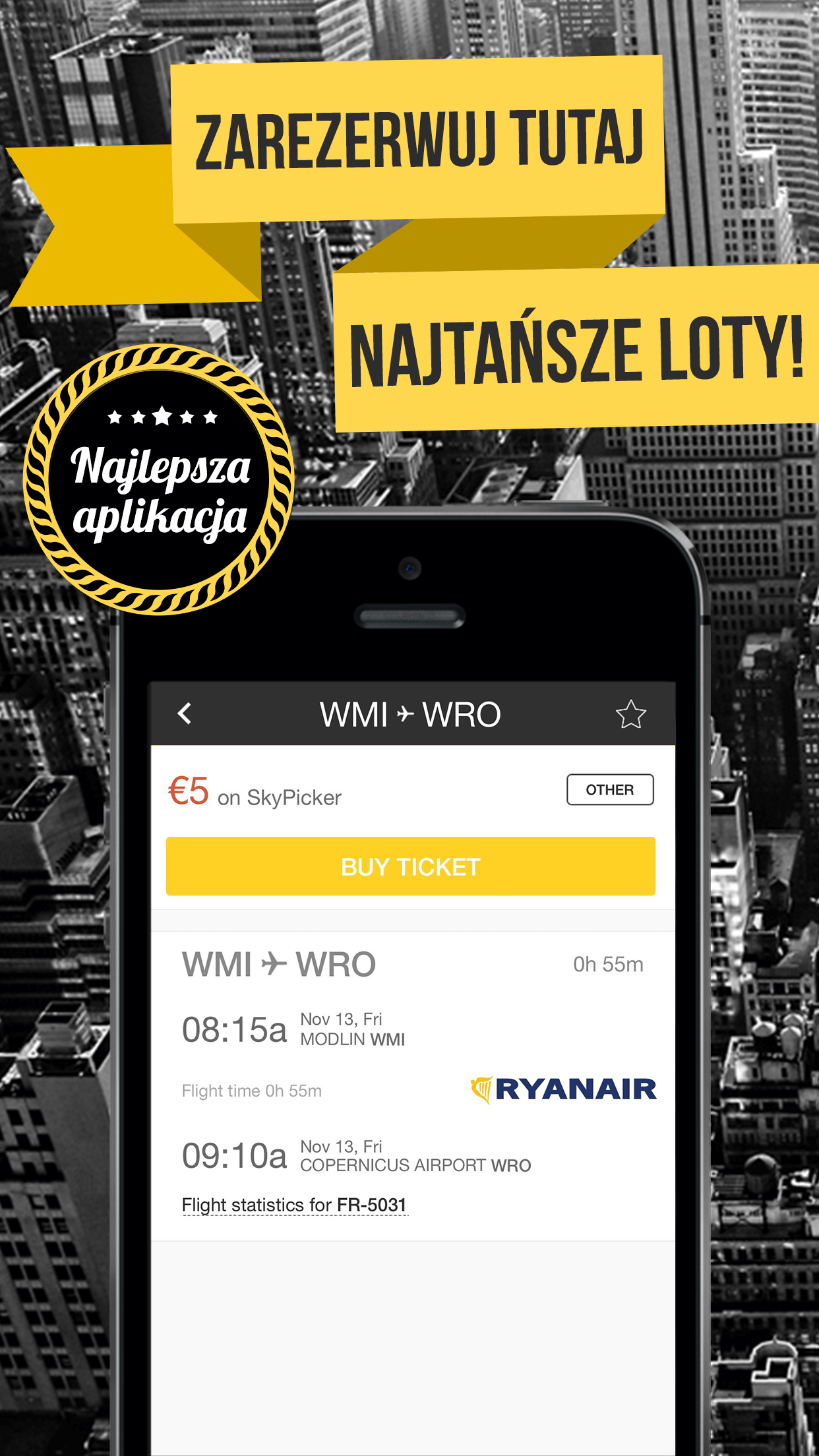 Tanie Loty od 29 PLN Ryanair