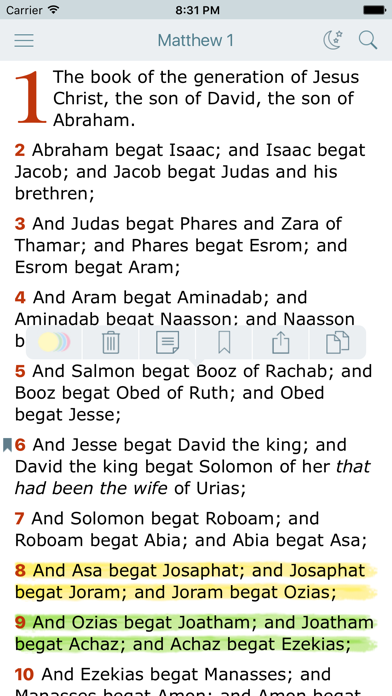 Screenshot #1 pour Holy Bible. New Testament. The King James Version