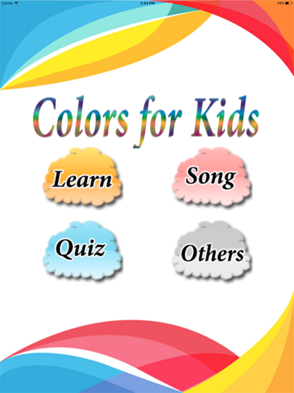 Learning colors to kids iPad screenshot 2 - Entertainment app