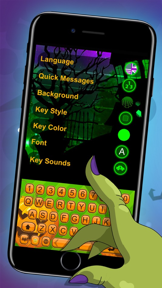 #4. Halloween Keyboard Themes – Custom Scary Design.s (iOS) 由: Milica Vuksanovic