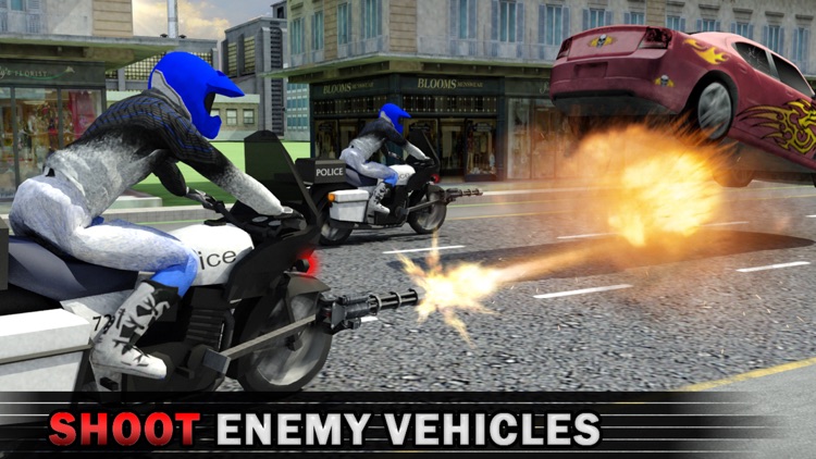 Police Bike Crime Patrol Chase 3D Gun Shooter Game