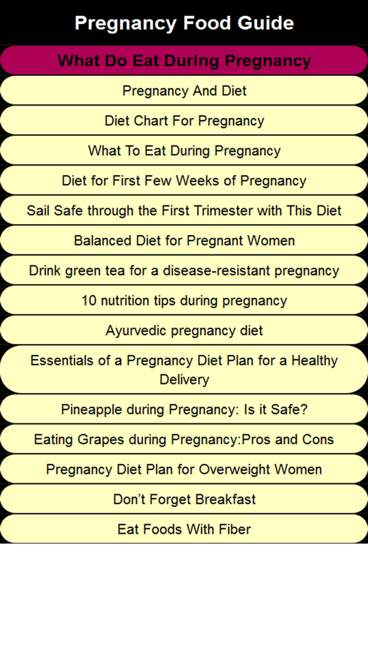 Food Guide for Pregnant Women - 1.1 - (iOS)