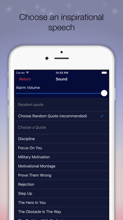 Inspire Alarm Clock - Motivational Speeches