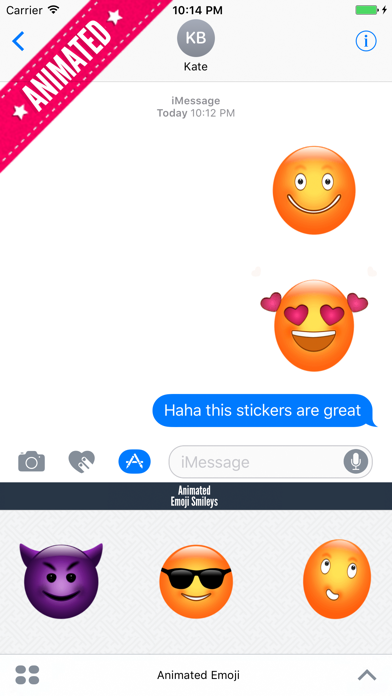 Screenshot #1 pour Animated Emoji Smileys