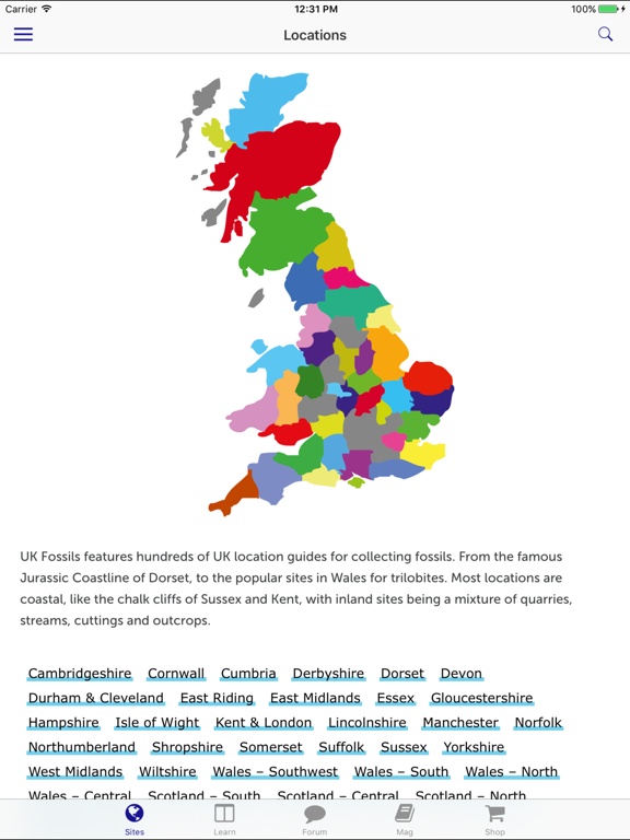 Screenshot #5 pour UK Fossils - Location Guides