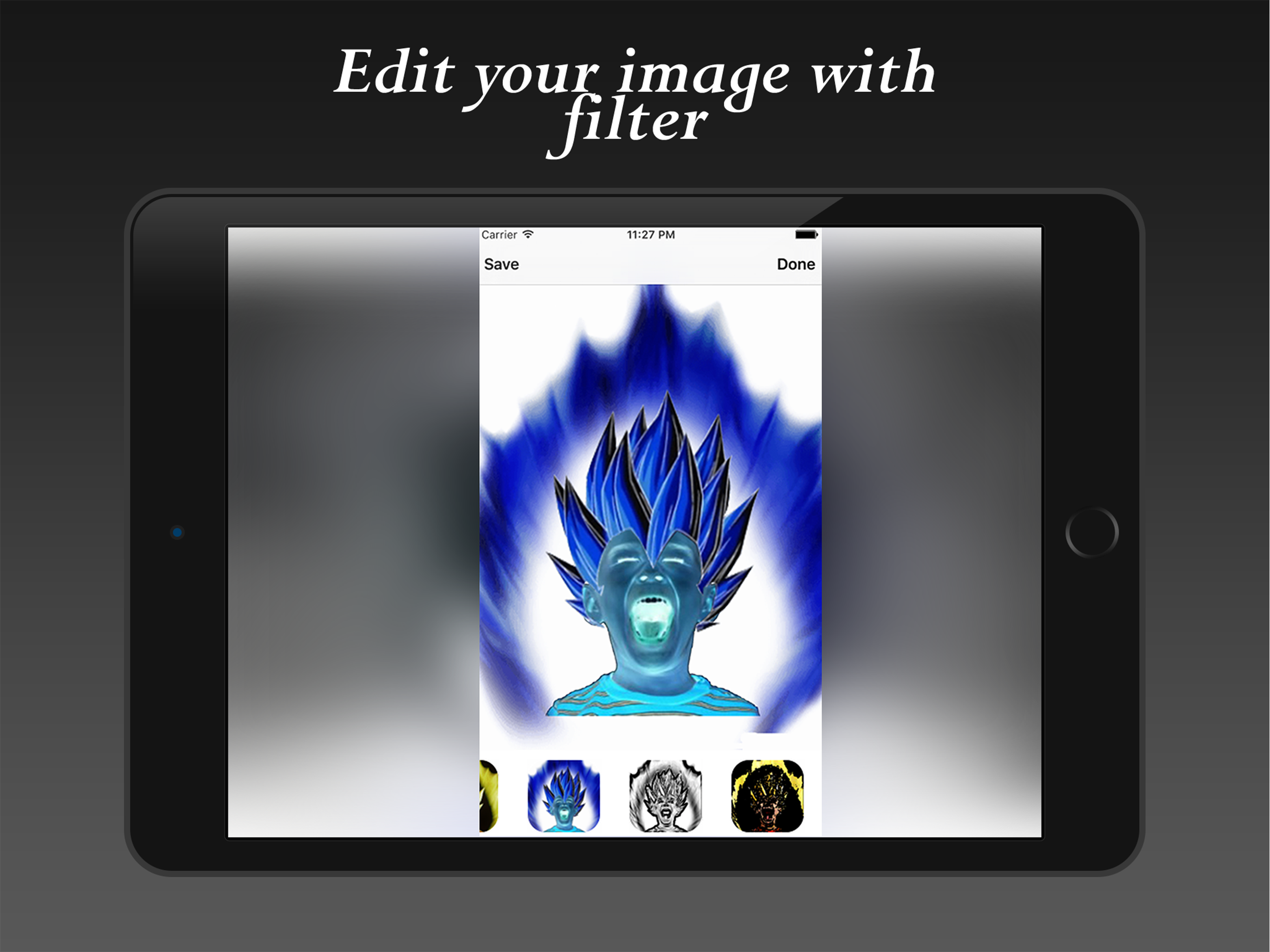 Photoeditor for Super Saiyan: Be a hero