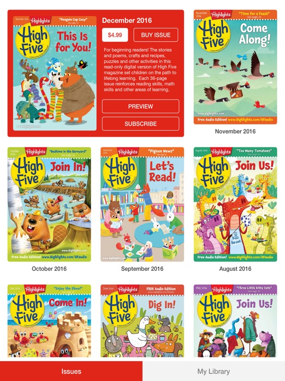 Highlights High Five Magazine: Preschool Reading