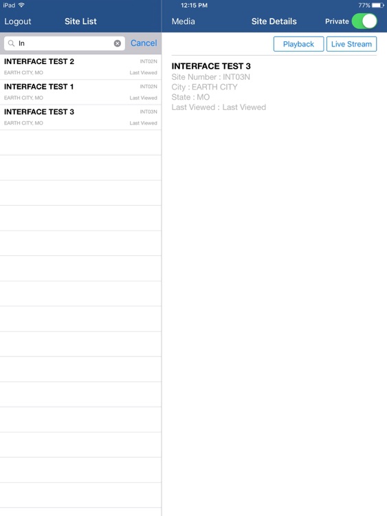 Interface OneView Mobile