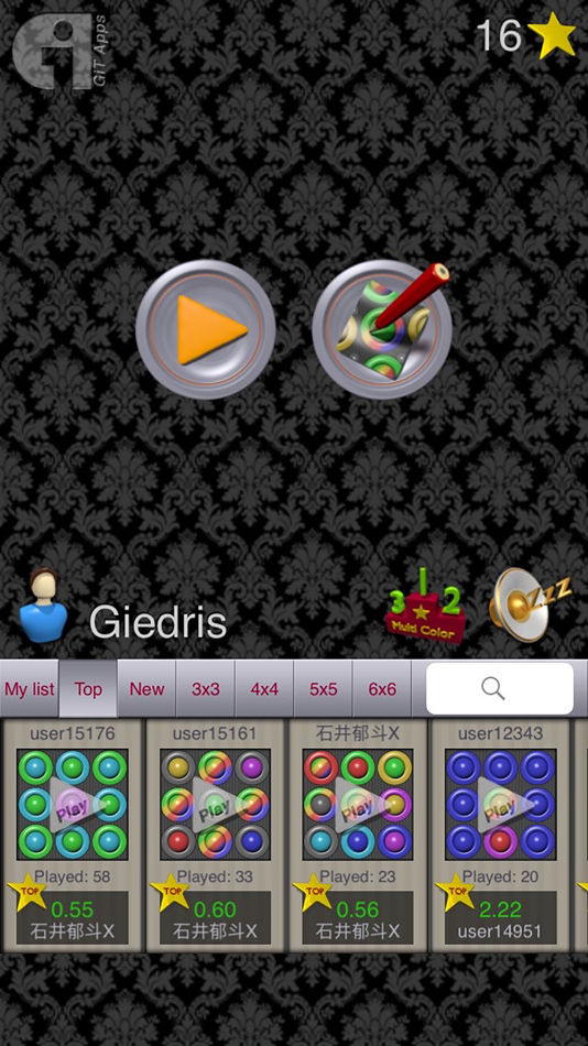 #3. Multi Color (iOS) Podle: Giedrius Talzunas