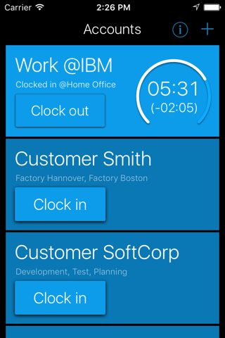 123 Clocking - Automatic time tracking, time sheet and work log screenshot 3