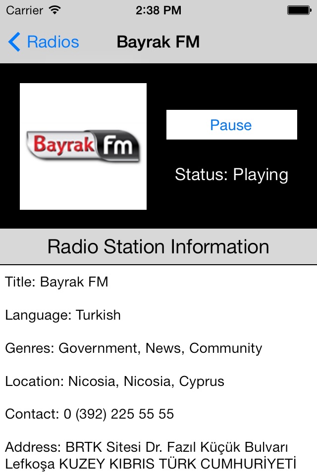 Cyprus Radio Live (Kıbrıs Radyo / Κύπρος ραδιόφωνο screenshot 3