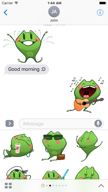 Frog Emotion Cute Sticker screenshot-4