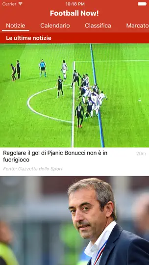 Captura de pantalla de Football Now! - Serie A 2016 - 2017 en iPhone 1