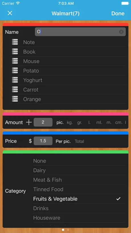 Grocery List: Shopping List