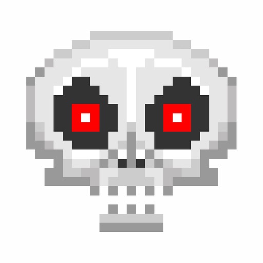 Pixel Skull Stickers For iMessage icon