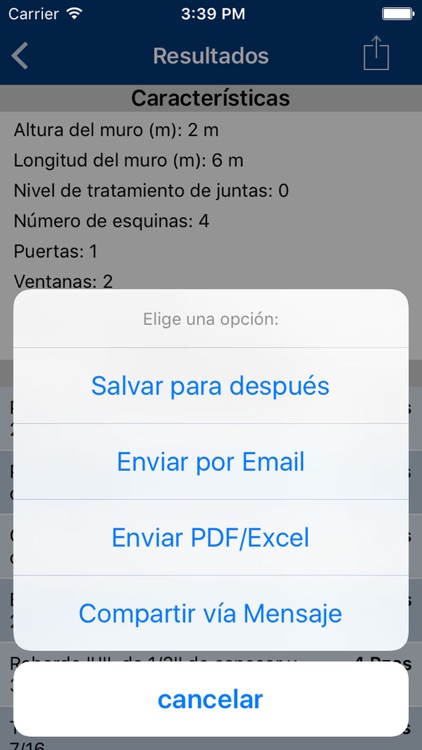 Calculadora de materiales Panel Rey screenshot-3
