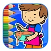 Coloring Page Game Cooking Version