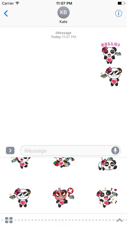 Girly Panda Sticker screenshot-3