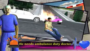 Ambulance Rescue Driver 3d 2016 : free game screenshot #3 for iPhone