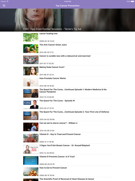 Cancer Research News & Prevention Info Free iPad screenshot 4 - News app