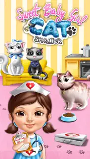 sweet baby girl cat shelter – pet vet doctor care iphone screenshot 1