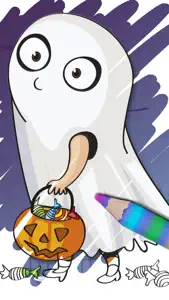 Halloween coloring pages – Paint monsters & zombie screenshot #3 for iPhone