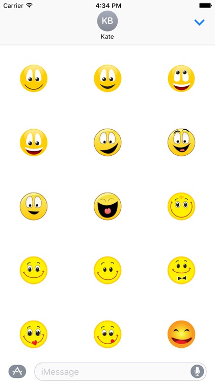 Happy Smilies "Big Smile Stickers" for iMessage screenshot-3