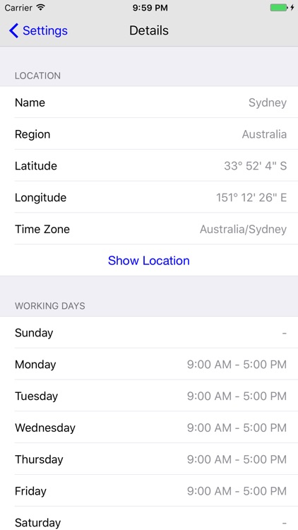 TimeTape - Visual Time Zone Converter screenshot-3