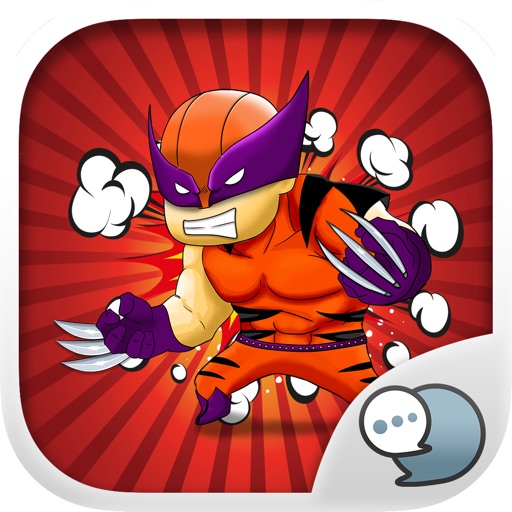 Superhero Emoji Chibi Stickers Keyboard ChatStick iOS App