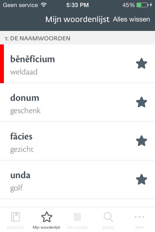 Pegasus 4 woordentrainer Latijn screenshot 4