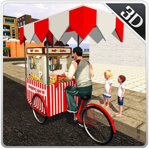 Popcorn Hawker 3D Simulation –Be City Delivery Boy icon