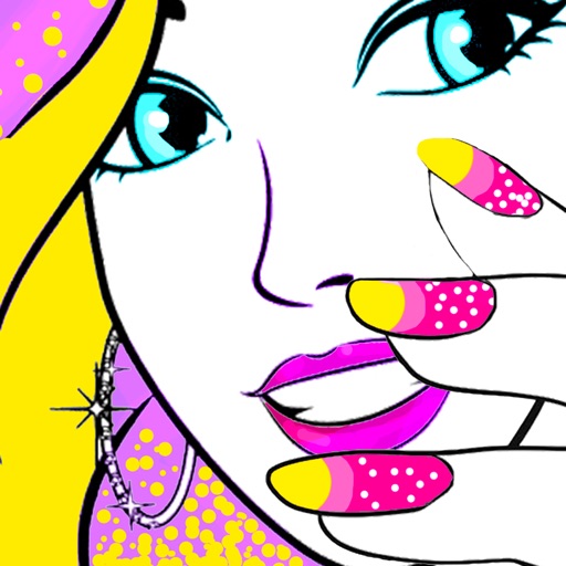 Makeup coloring nails lips color for girls free Icon