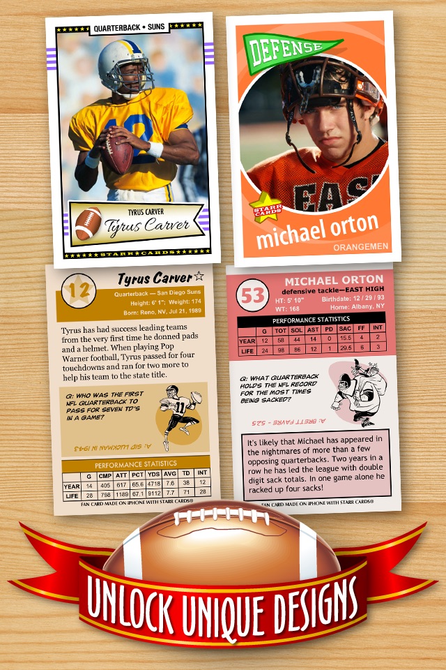 Football Card Maker - Make Your Own Starr Cards screenshot 3