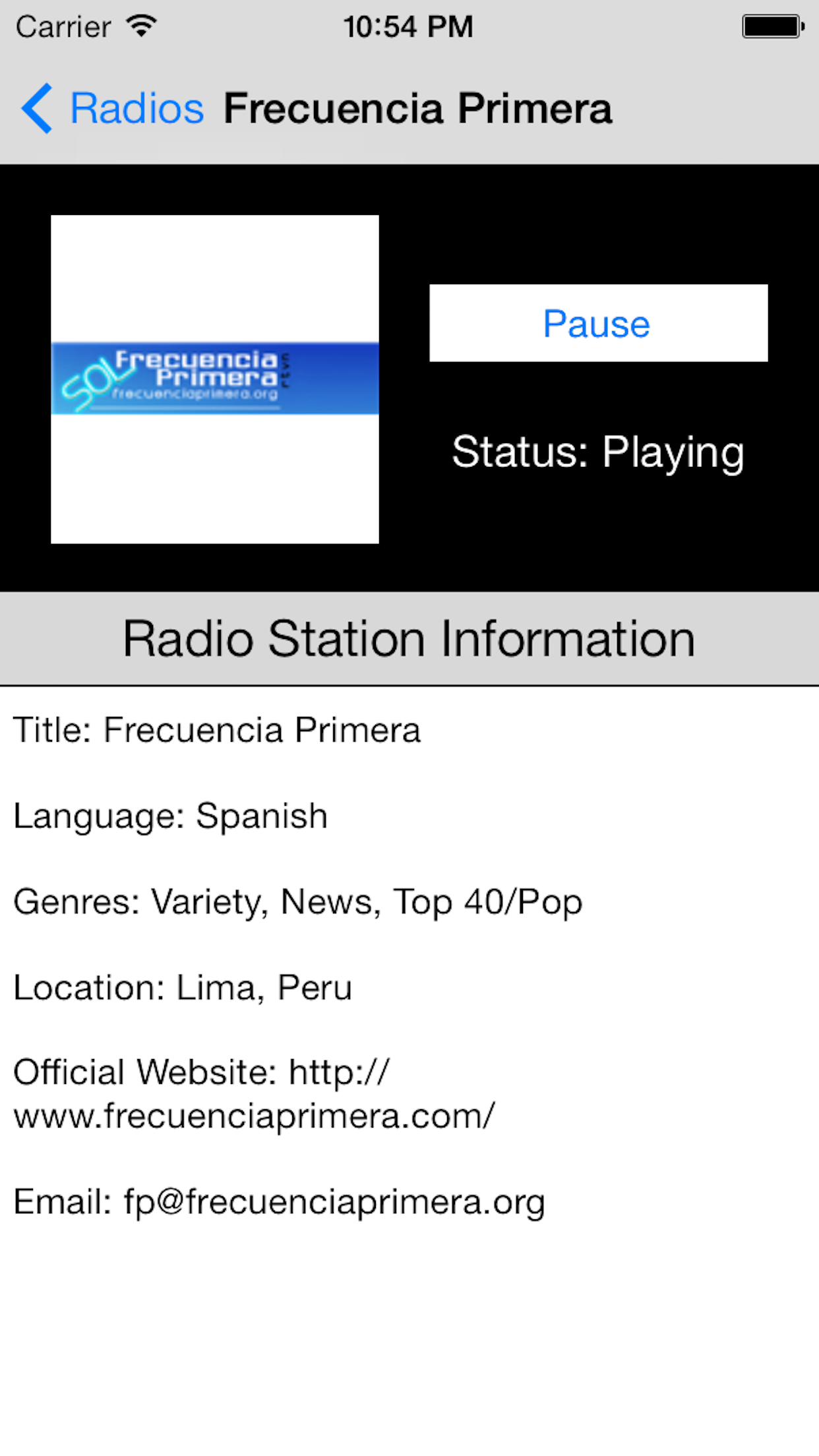 Peru Radio Live Player (Lima / Spanish / Perú) screenshot 5