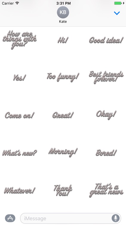 Expressions Stripes Stickers for iMessage