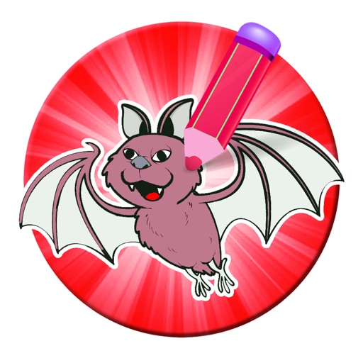 Draw Bat Cuite Coloring Page Game Free For Kids icon