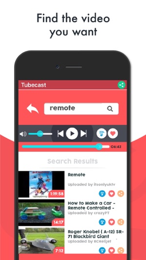 Tube Cast - YouTube視頻的遙控器(圖2)-速報App
