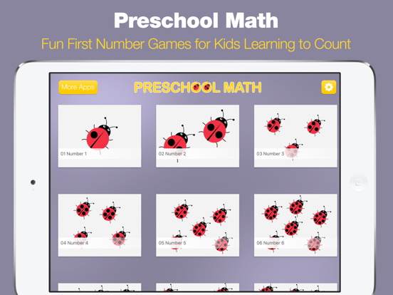 Preschool Math App - First Numbers and Counting Games for Toddlers and Pre-K Kids iPad screenshot 1 - Education app