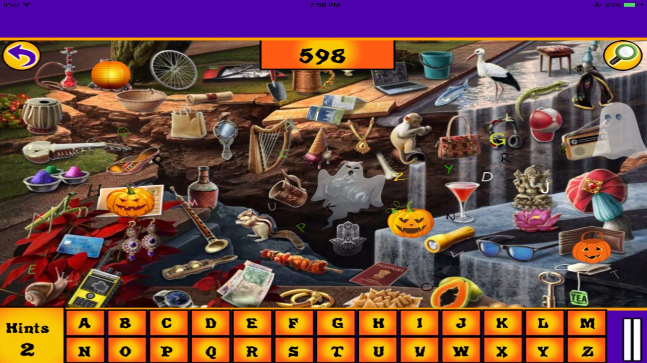 Free Hidden Objects: Halloween Hidden Alphabets screenshot 3