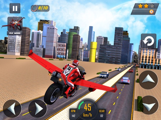 Screenshot #2 for Flying Bike Real Rider 2016