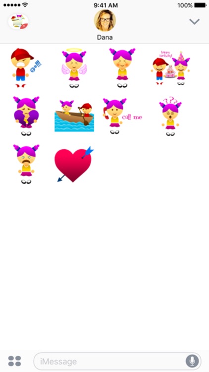 Cute Girl & Boy stickers stickers for iMessage