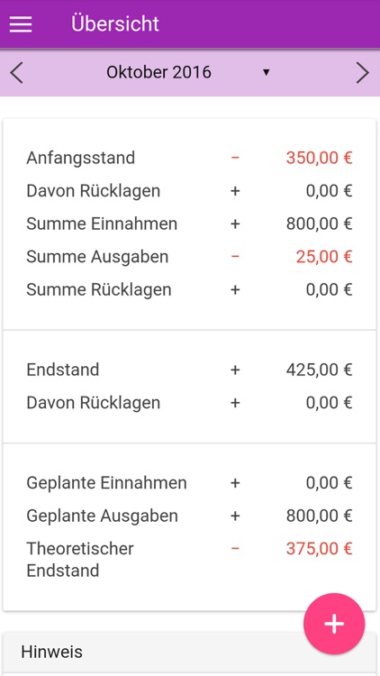 Online-Haushaltsbuch der VZS