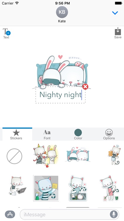 Bunny & Cat - MYOSE - Make Your Own Sticker Emoji