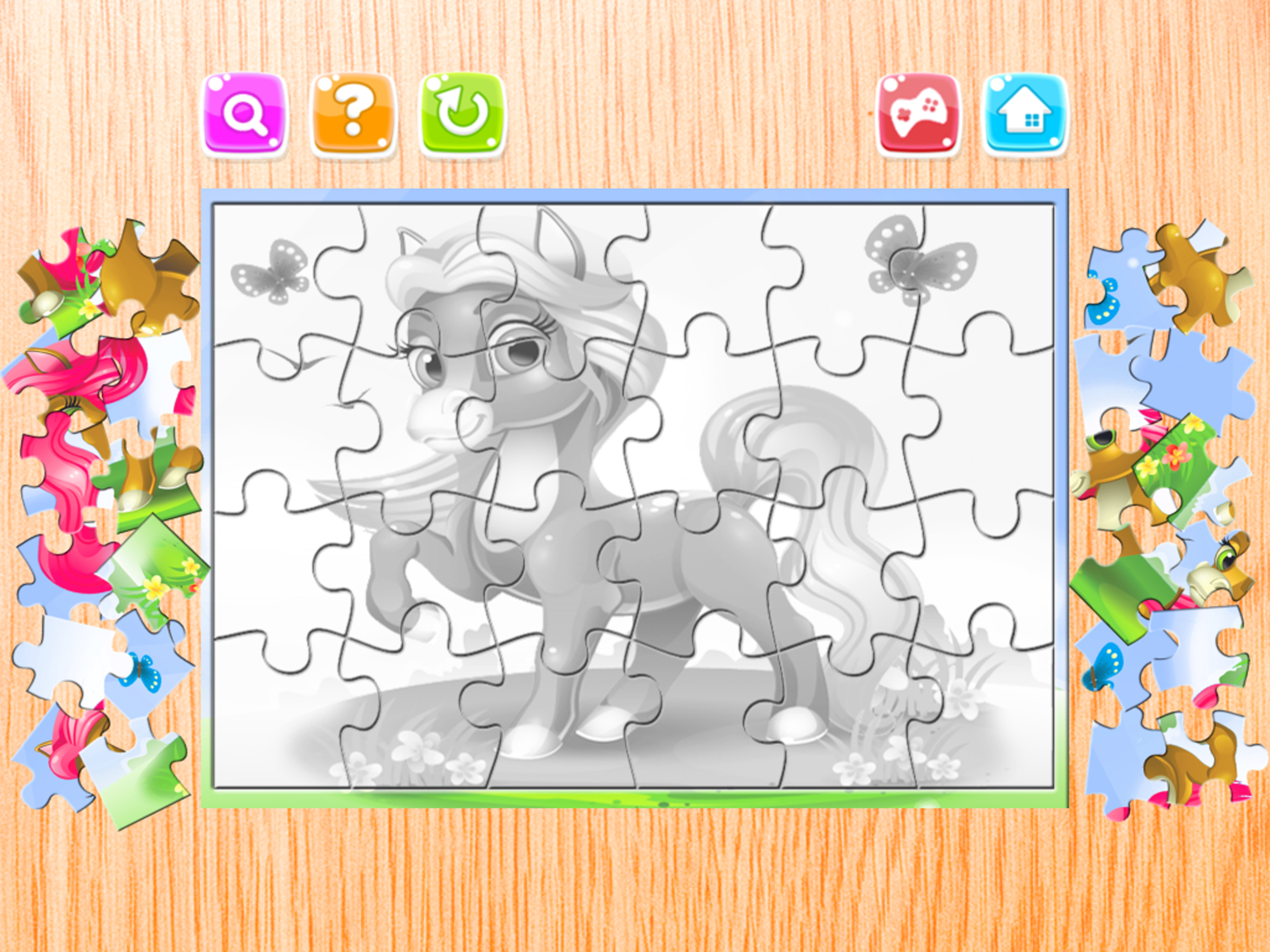 Cartoon Puzzle Pony Jigsaw Puzzles Box For Kids screenshot 5