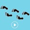 Animated Footprints Stickers