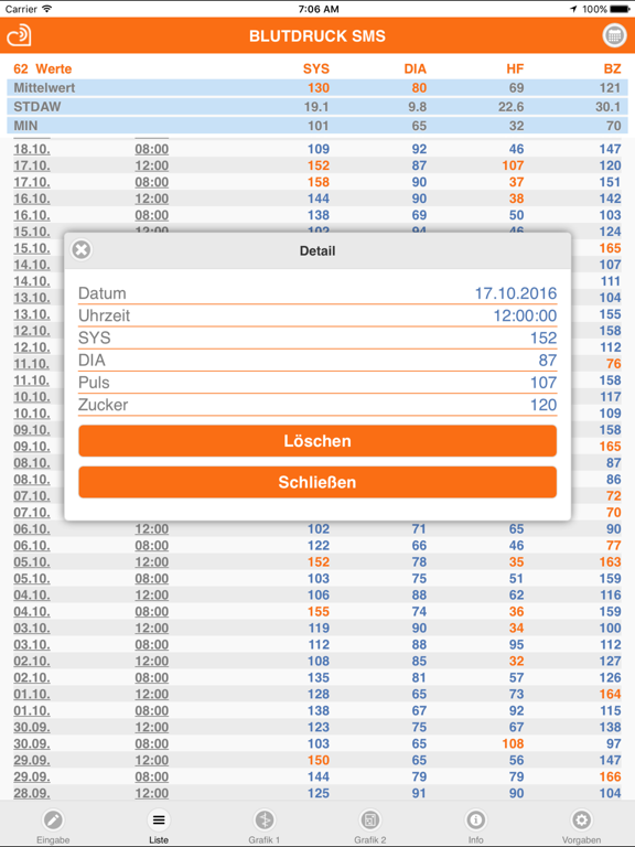 Screenshot #6 pour BlutdruckSMS